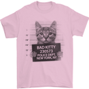 Bad Kitty New York City Police Dept. Mens T-Shirt Cotton Gildan Light Pink