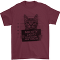 Bad Kitty New York City Police Dept. Mens T-Shirt Cotton Gildan Maroon