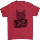 Bad Kitty New York City Police Dept. Mens T-Shirt Cotton Gildan Red