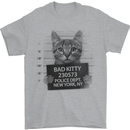 Bad Kitty New York City Police Dept. Mens T-Shirt Cotton Gildan Sports Grey