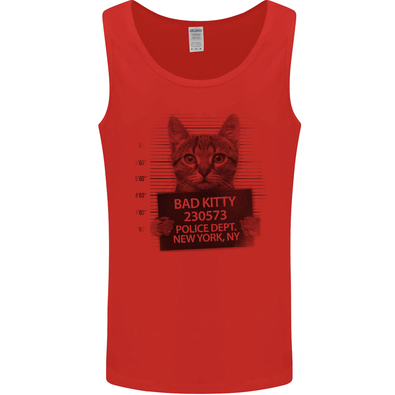Bad Kitty New York City Police Dept. Mens Vest Tank Top Red