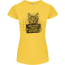 Bad Kitty New York City Police Dept. Womens Petite Cut T-Shirt Yellow