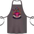 Bad Santa Claus Funny Skull Beer Alcohol Cotton Apron 100% Organic Dark Grey