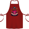 Bad Santa Claus Funny Skull Beer Alcohol Cotton Apron 100% Organic Maroon