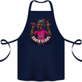 Bad Santa Claus Funny Skull Beer Alcohol Cotton Apron 100% Organic Navy Blue