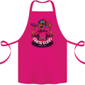 Bad Santa Claus Funny Skull Beer Alcohol Cotton Apron 100% Organic Pink