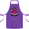 Bad Santa Claus Funny Skull Beer Alcohol Cotton Apron 100% Organic Purple