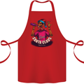 Bad Santa Claus Funny Skull Beer Alcohol Cotton Apron 100% Organic Red