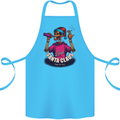 Bad Santa Claus Funny Skull Beer Alcohol Cotton Apron 100% Organic Turquoise