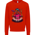 Bad Santa Claus Funny Skull Beer Alcohol Mens Sweatshirt Jumper Bright Red