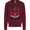 Bad Santa Claus Funny Skull Beer Alcohol Mens Sweatshirt Jumper Maroon