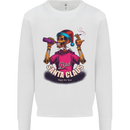 Bad Santa Claus Funny Skull Beer Alcohol Mens Sweatshirt Jumper White
