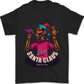 Bad Santa Claus Funny Skull Beer Alcohol Mens T-Shirt 100% Cotton Black