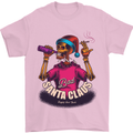 Bad Santa Claus Funny Skull Beer Alcohol Mens T-Shirt 100% Cotton Light Pink