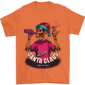 Bad Santa Claus Funny Skull Beer Alcohol Mens T-Shirt 100% Cotton Orange