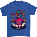 Bad Santa Claus Funny Skull Beer Alcohol Mens T-Shirt 100% Cotton Royal Blue