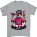 Bad Santa Claus Funny Skull Beer Alcohol Mens T-Shirt 100% Cotton Sports Grey