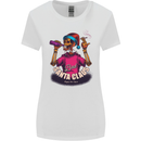 Bad Santa Claus Funny Skull Beer Alcohol Womens Wider Cut T-Shirt White