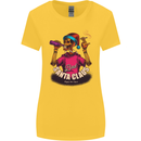 Bad Santa Claus Funny Skull Beer Alcohol Womens Wider Cut T-Shirt Yellow