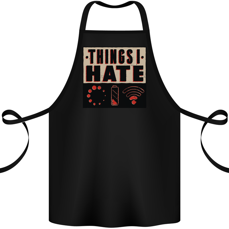 Bad Wifi Low Battery Lag Gaming Gamer Phone Cotton Apron 100% Organic Black