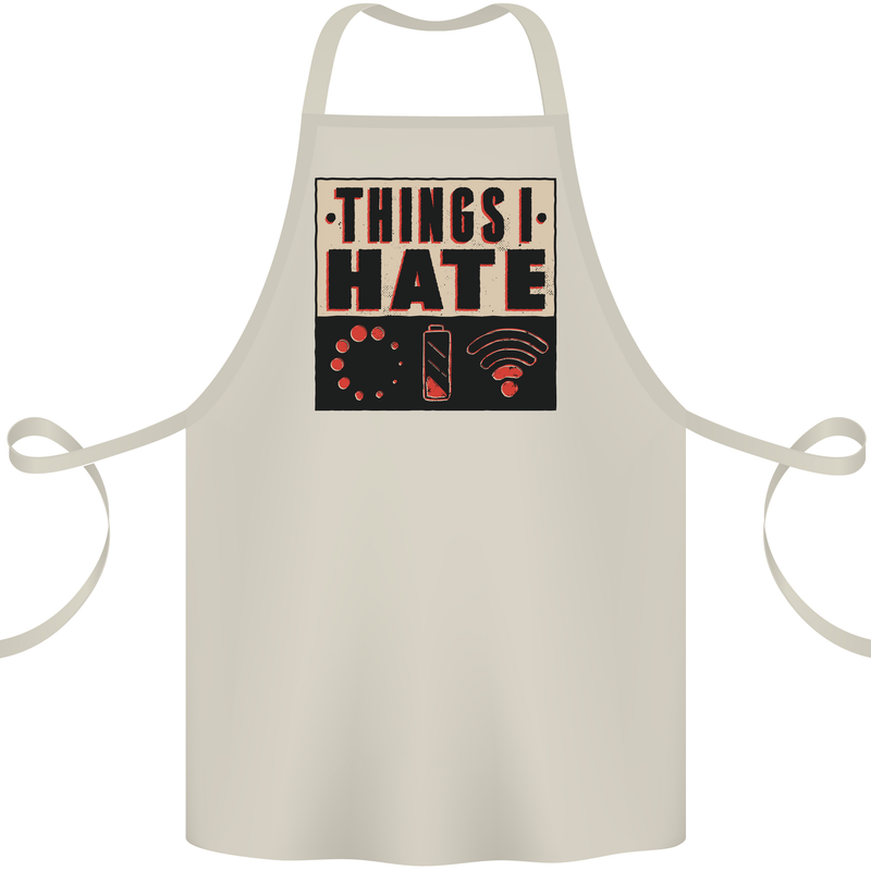 Bad Wifi Low Battery Lag Gaming Gamer Phone Cotton Apron 100% Organic Natural