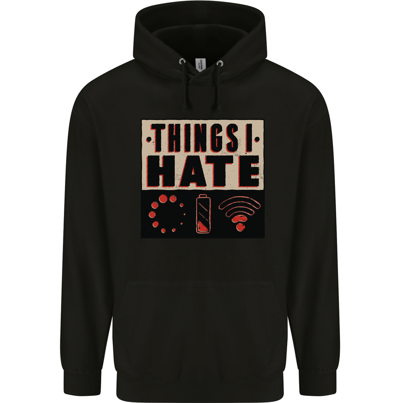 Bad Wifi Low Battery Lag Gaming Gamer Phone Mens 80% Cotton Hoodie Black
