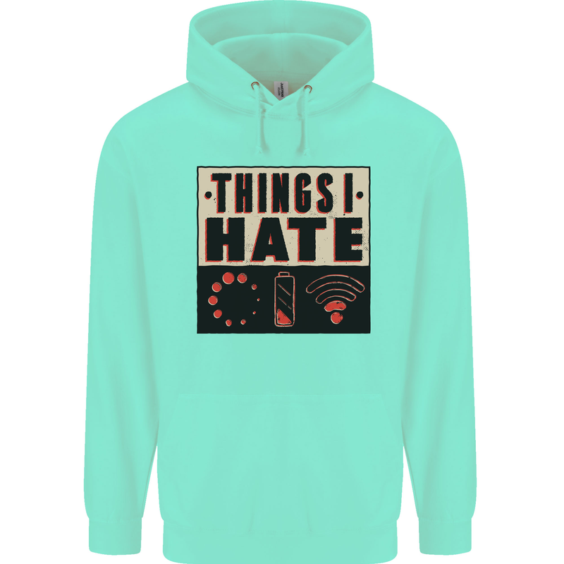 Bad Wifi Low Battery Lag Gaming Gamer Phone Mens 80% Cotton Hoodie Peppermint