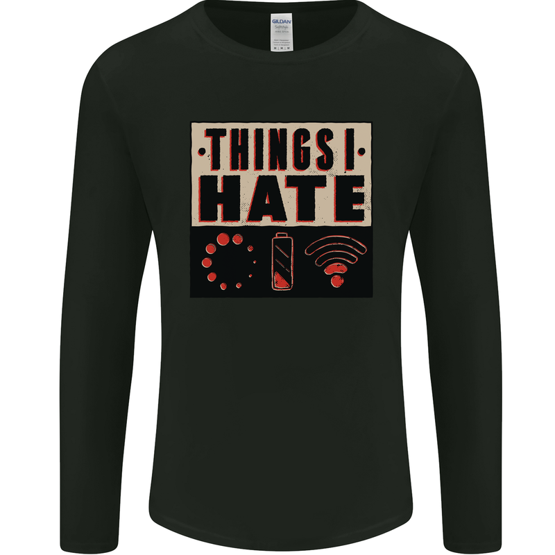 Bad Wifi Low Battery Lag Gaming Gamer Phone Mens Long Sleeve T-Shirt Black
