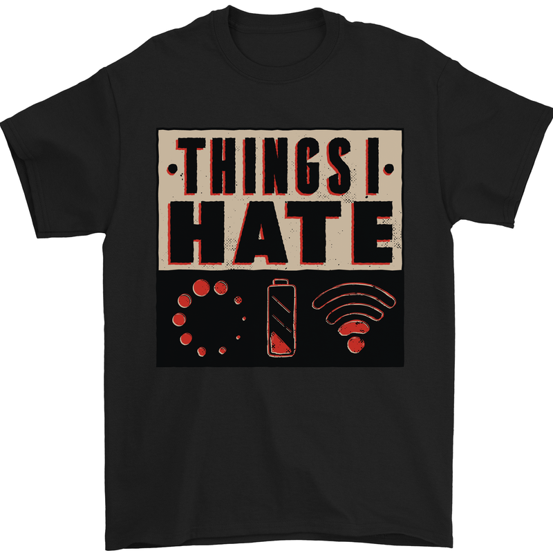 Bad Wifi Low Battery Lag Gaming Gamer Phone Mens T-Shirt Cotton Gildan Black