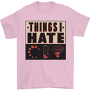 Bad Wifi Low Battery Lag Gaming Gamer Phone Mens T-Shirt Cotton Gildan Light Pink