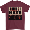 Bad Wifi Low Battery Lag Gaming Gamer Phone Mens T-Shirt Cotton Gildan Maroon