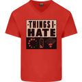 Bad Wifi Low Battery Lag Gaming Gamer Phone Mens V-Neck Cotton T-Shirt Red
