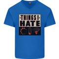 Bad Wifi Low Battery Lag Gaming Gamer Phone Mens V-Neck Cotton T-Shirt Royal Blue