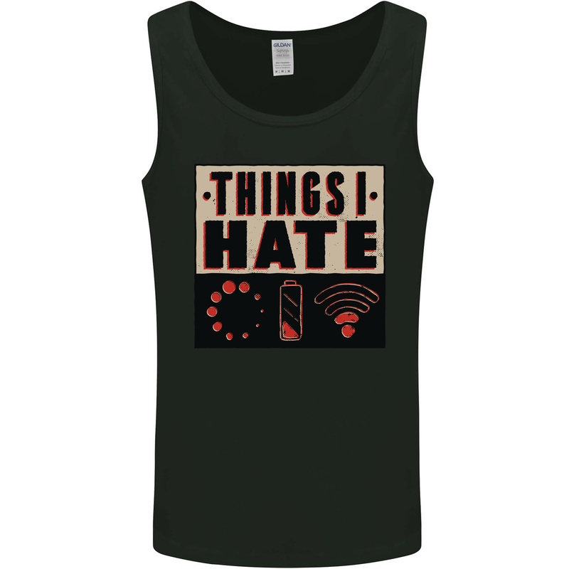 Bad Wifi Low Battery Lag Gaming Gamer Phone Mens Vest Tank Top Black
