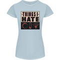 Bad Wifi Low Battery Lag Gaming Gamer Phone Womens Petite Cut T-Shirt Light Blue