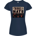Bad Wifi Low Battery Lag Gaming Gamer Phone Womens Petite Cut T-Shirt Navy Blue