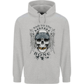 Bad to the Bone Biker Skull Angel Motorbike Childrens Kids Hoodie Sports Grey