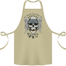 Bad to the Bone Biker Skull Angel Motorbike Cotton Apron 100% Organic Khaki