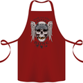 Bad to the Bone Biker Skull Angel Motorbike Cotton Apron 100% Organic Maroon