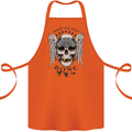 Bad to the Bone Biker Skull Angel Motorbike Cotton Apron 100% Organic Orange