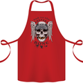 Bad to the Bone Biker Skull Angel Motorbike Cotton Apron 100% Organic Red