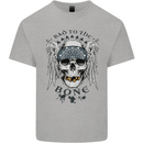 Bad to the Bone Biker Skull Angel Motorbike Mens Cotton T-Shirt Tee Top Sports Grey