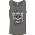 Bad to the Bone Biker Skull Angel Motorbike Mens Vest Tank Top Charcoal