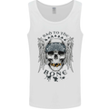 Bad to the Bone Biker Skull Angel Motorbike Mens Vest Tank Top White
