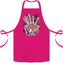 Bagpipes Skeleton Cotton Apron 100% Organic Pink
