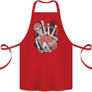 Bagpipes Skeleton Cotton Apron 100% Organic Red