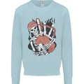 Bagpipes Skeleton Kids Sweatshirt Jumper Light Blue