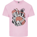 Bagpipes Skeleton Kids T-Shirt Childrens Light Pink