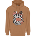 Bagpipes Skeleton Mens 80% Cotton Hoodie Caramel Latte