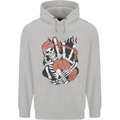 Bagpipes Skeleton Mens 80% Cotton Hoodie Sports Grey